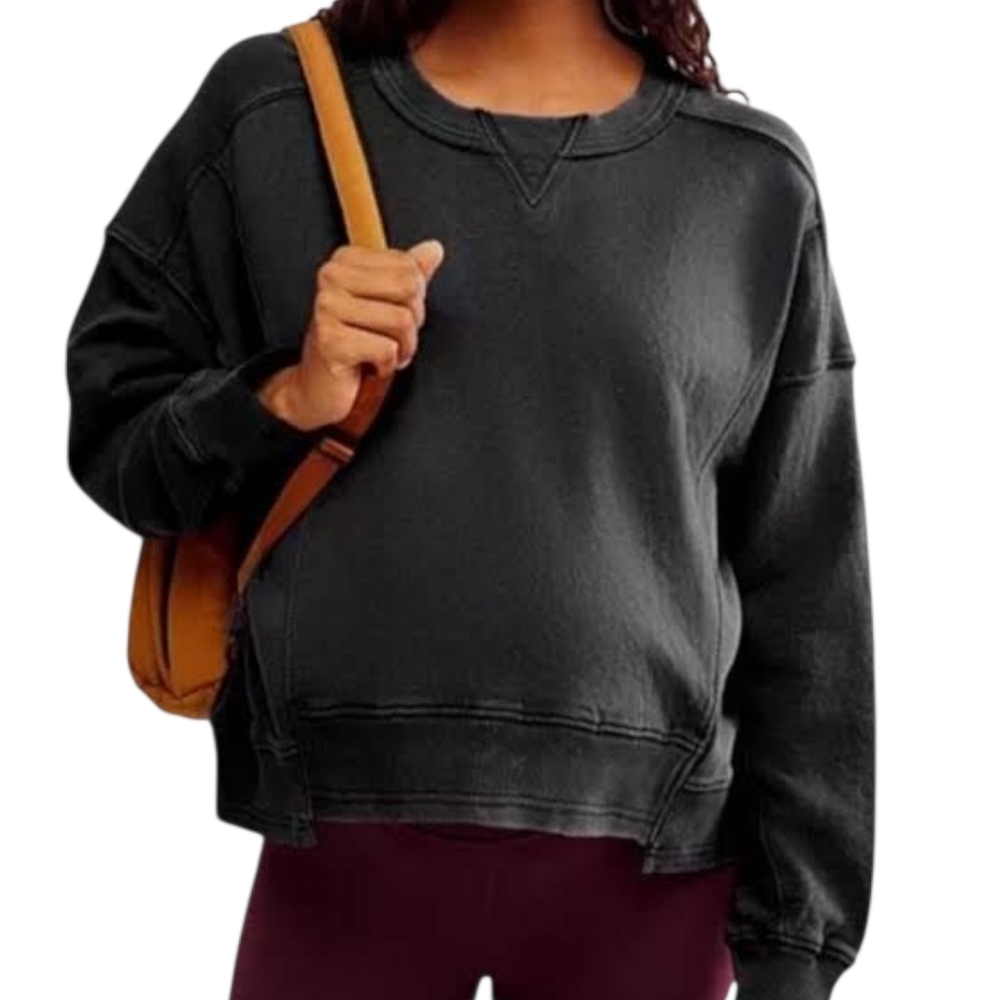 FP Movement x Hatch Intercept Pullover Washed Black Oversized Dolman Small NWT
